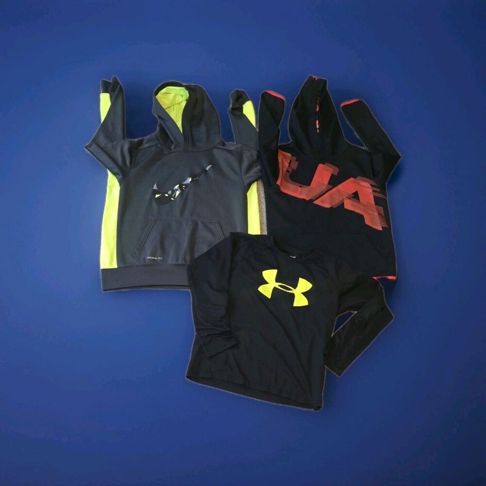 LOT 3-BOYS SIZE:YXL NIKE THERMA-FIT HOODIE/TOP & UNDER ARMOR HOODIE*EXCELLENT*